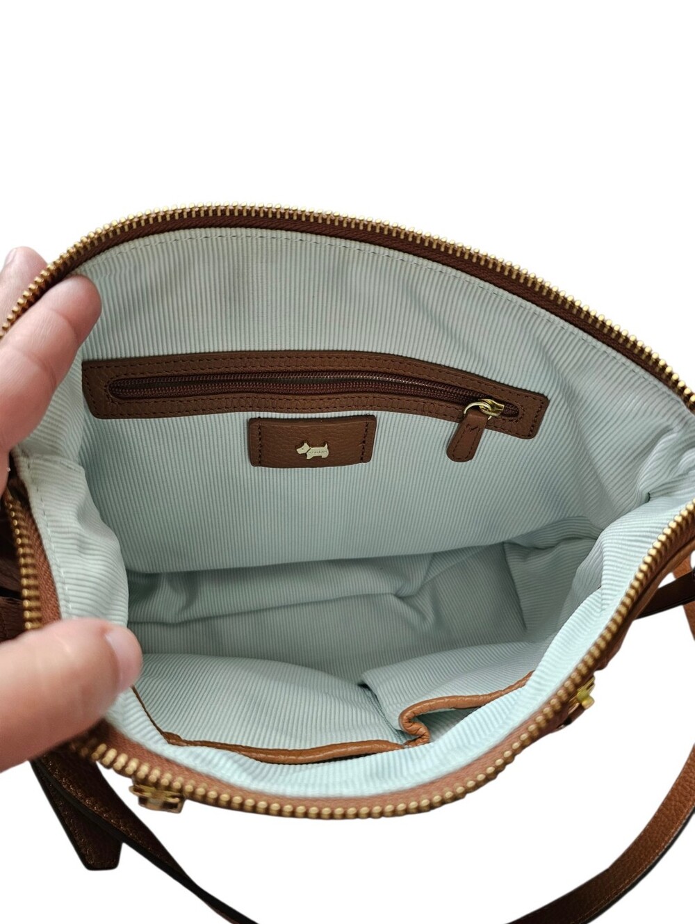 RADLEY London Fountain Road Leather Crossbody Handbag Tan Bag - Picture 7 of 8